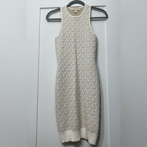 Michael Kors Beige Patterned Mini Dress